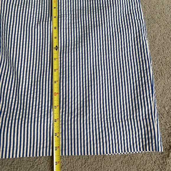 Jcrew blue white Seersucker pencil skirt, 4 - Picture 5 of 7